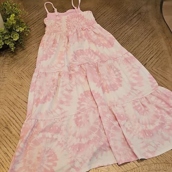 Pink Tie-Dye Maxi Dress Size S 7/8 - Picture 10 of 14
